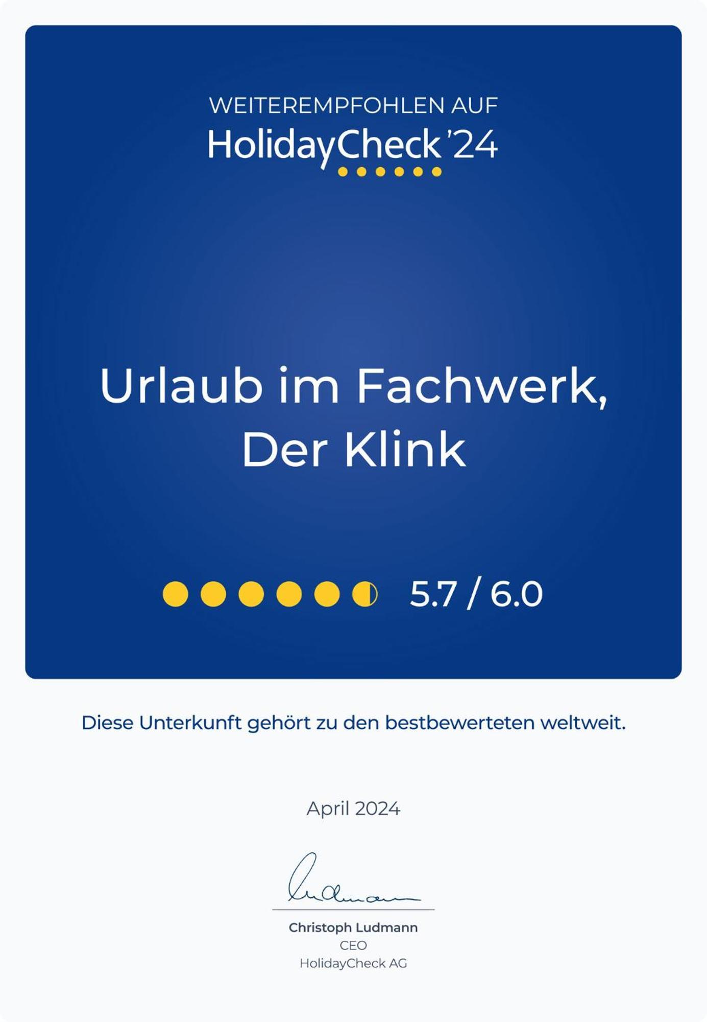 Apartamento Urlaub Im Fachwerk - Klink Quedlinburg Exterior foto